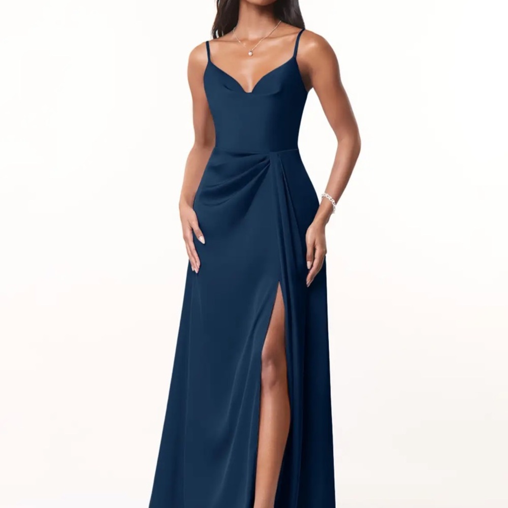 Elegant Navy Blue Bridesmaid Dress